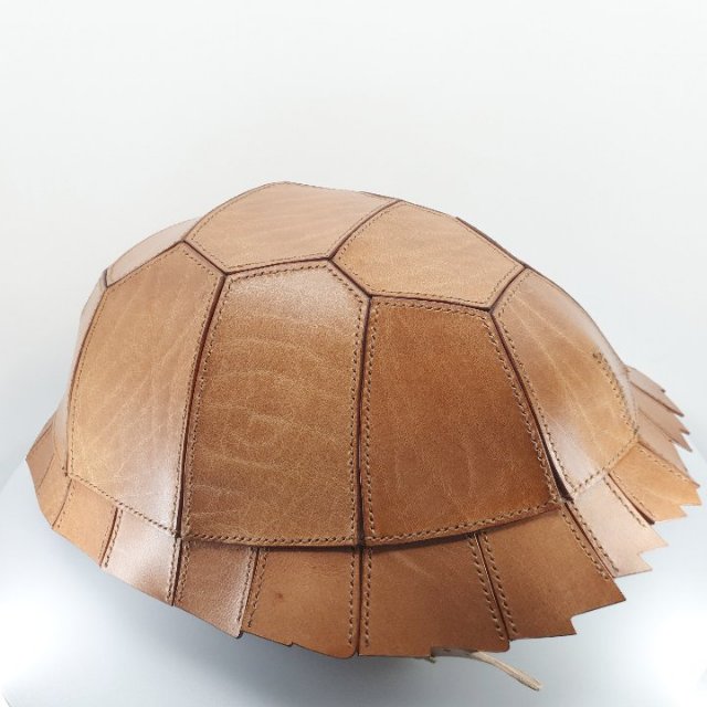 Leather Turtle Shell Backpack